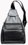 Large Leather Backpack Purse – Black