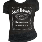 Ladies Black Jack Daniels  No 7 Burnout Shirt