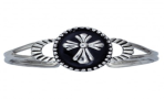 Montana Silver  Cross w/Blk Agate Bracelet