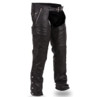 Soft Naked Black Cowhide Chaps
