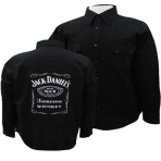 Mens Jack Daniels Black Fashion Label Long Sleeved Button Shirt
