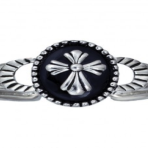 Montana Silver  Cross w/Blk Agate Bracelet